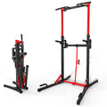 FoldablePull Up +Dip Bar Station Multi-Function Adjustable Height Dip Station for Home Gym
