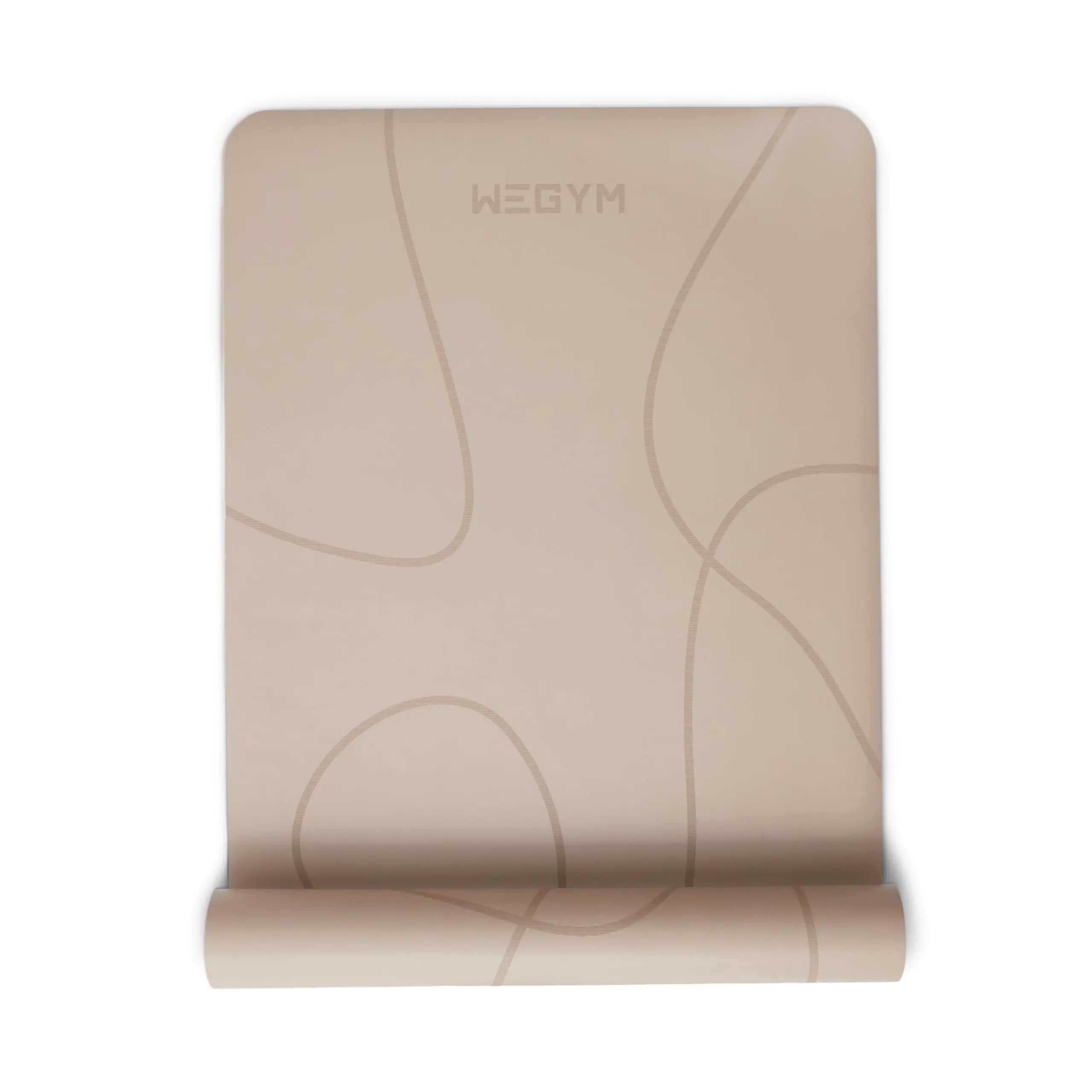 Yoga Mat 4mm Cushioned Polyurethane + Free Carrying Strap Desert Tan