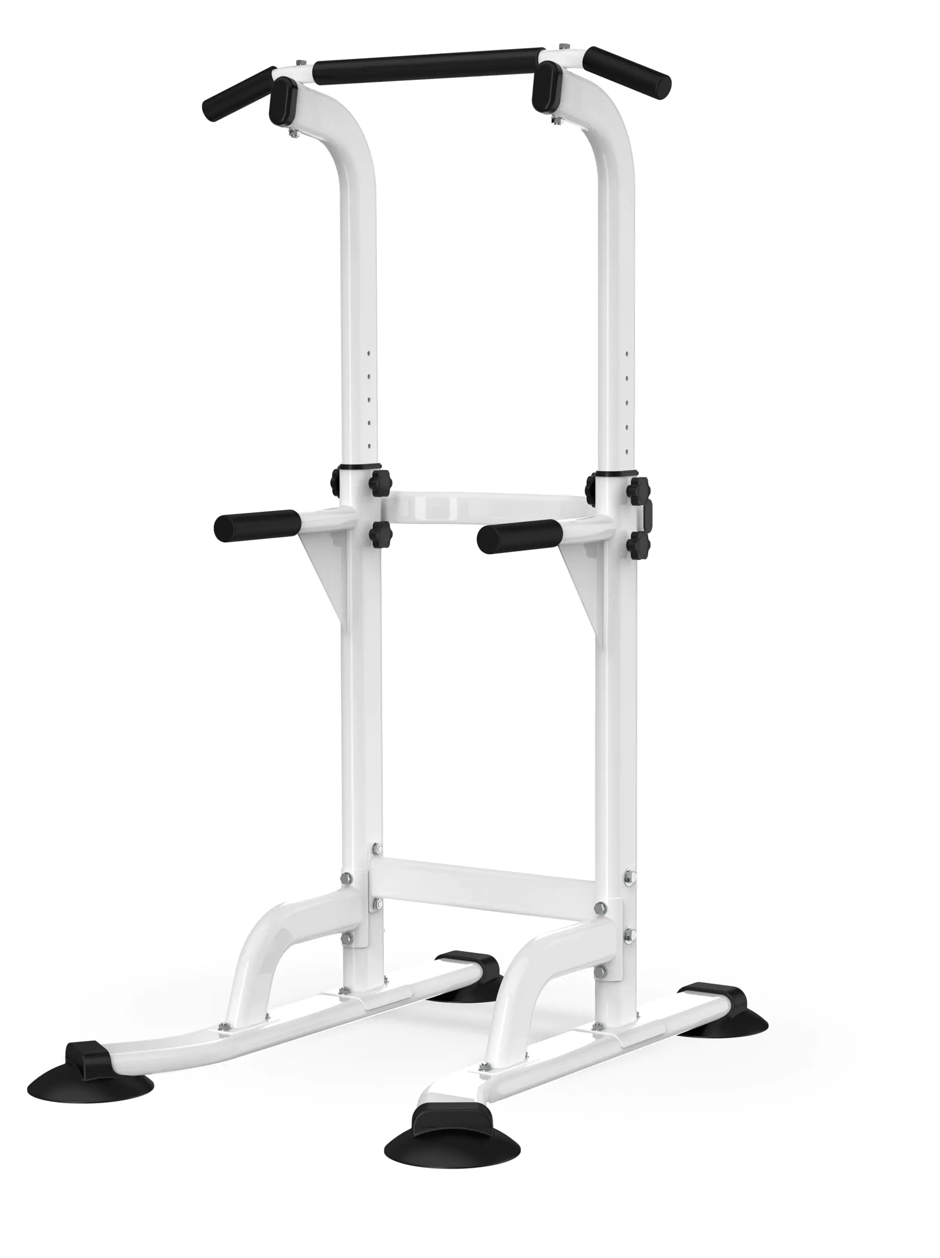 Power Tower Pull Up Bar and Dip Station Multi-Function Home Gym Adjustable(WHITE)